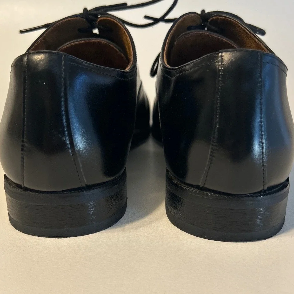 Florsheim Leather Oxford‎ Cap Toe Dress Shoes Men's 8.5 Black Lace Up
